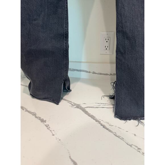 Zara Women's High-Rise Straight Leg Boot Cut Jeans Black Size 14 US - Picture 10 of 12